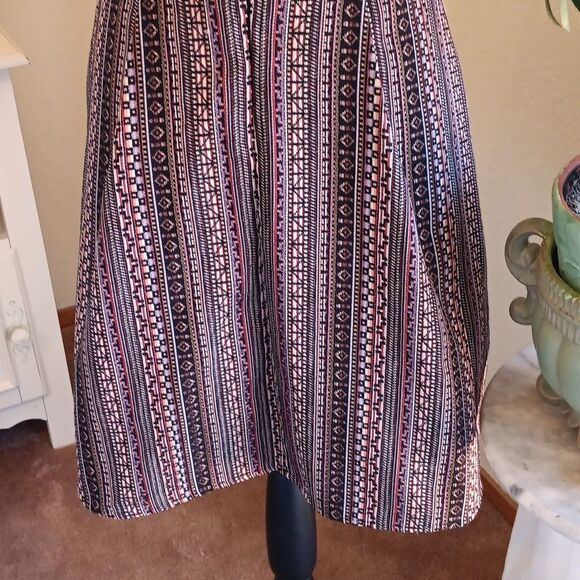 BCBGeneration Woven Fit and Flare Dress. Halter, Boho. - Picture 11 of 16